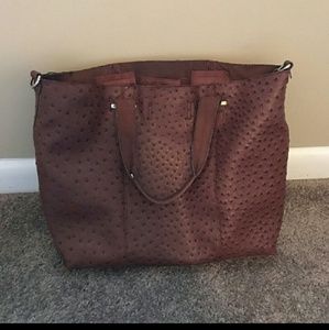 Beautiful Ostrich print handbag .